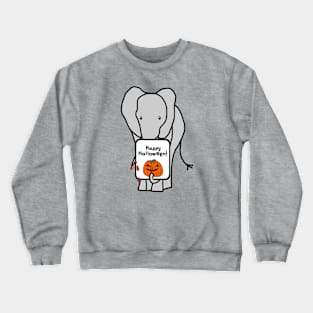 Vampire Horror Elephant with Halloween Card Crewneck Sweatshirt